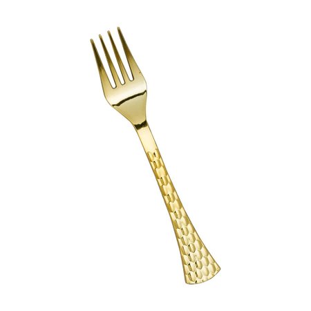 SMARTY HAD A PARTY Shiny Gold Glamour Cutlery Disposable Plastic Forks (600 Forks), 600PK 430G-FK-CASE